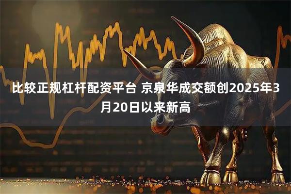 比较正规杠杆配资平台 京泉华成交额创2025年3月20日以来新高